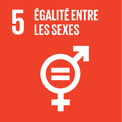 Travailler à la réalisation de l'objectif de développement durable n° 5 : &quot;l'égalité entre les sexes&quot;.